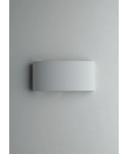 Applique a led 'beetle' in alluminio bianco, 17x8x4 cm